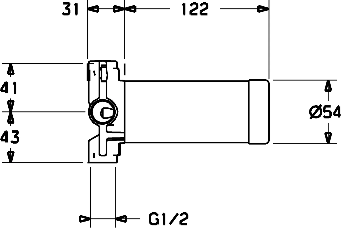 Hansa Verdeckter Umsteller 0295 G1⁄2, DN15 Hansa Verdeckter Umsteller 0295 G1⁄2, DN15