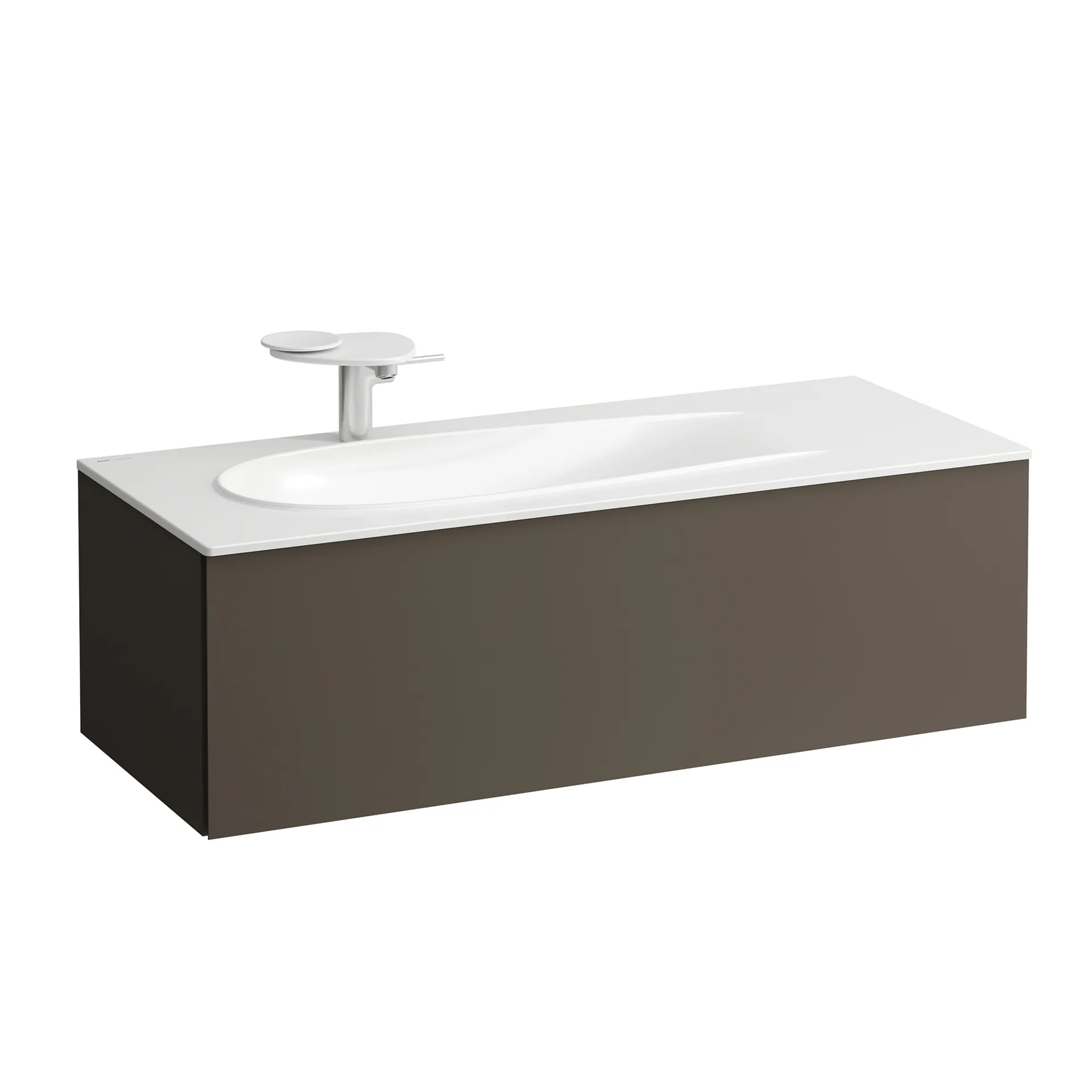 Waschtischunterbau, ILBAGNOALESSI, 491x1194x364, 1 Schublade, integrierte, versteckte Griffe seitlich, Vollauszug, Soft-Close, Siphonausschnitt links, passend zu Waschtisch H817979, Weiß matt Waschtischunterbau, ILBAGNOALESSI, 491x1194x364, 1 Schublade, integrierte, versteckte Griffe seitlich, Vollauszug, Soft-Close, Siphonausschnitt links, passend zu Waschtisch H817979, Weiß matt