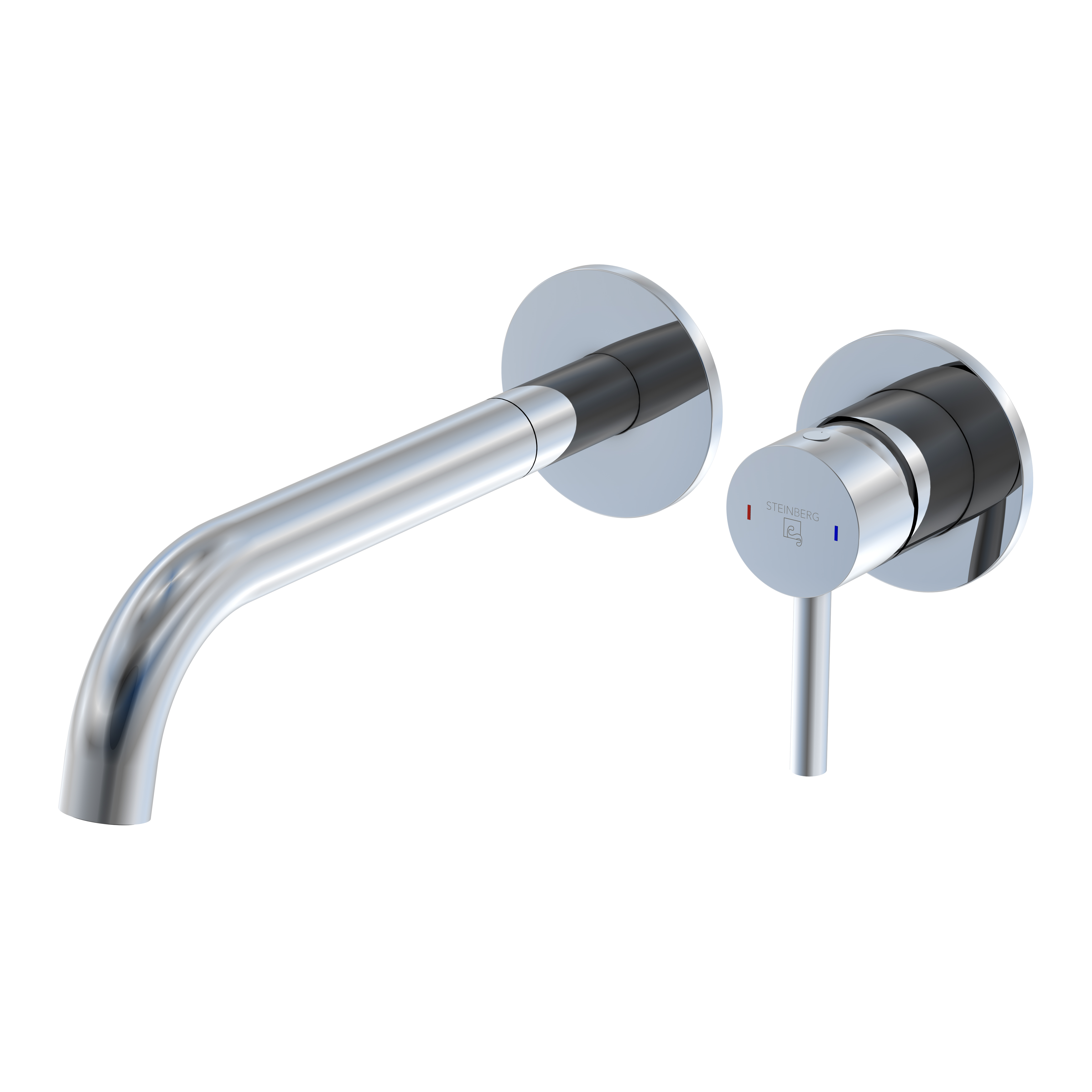 Serie 100 Waschtisch-Einhebelmischbatterie für Wandmontage ohne Ablaufgarnitur, Ausladung: 24,5 cm Serie 100 Waschtisch-Einhebelmischbatterie für Wandmontage ohne Ablaufgarnitur, Ausladung: 24,5 cm