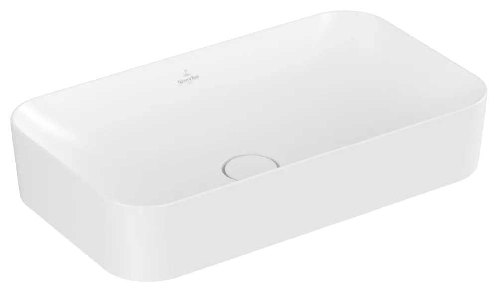 Villeroy & Boch Aufsatzwaschbecken Finion, 600x350x115 mm, Stone White CeramicPlus, matt, TitanCeram, Metropolitan Stil