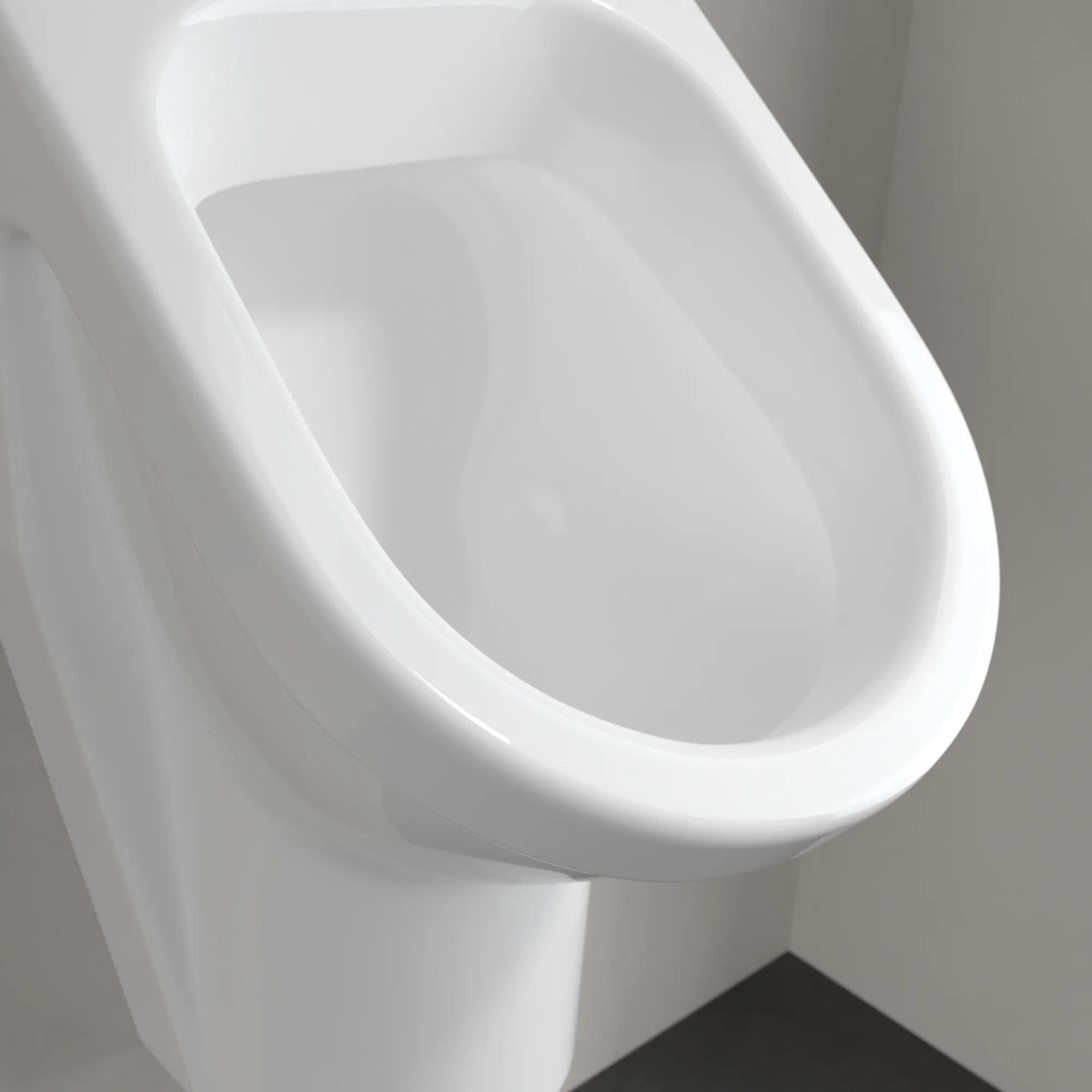 Urinal „Architectura“, Befestigung verdeckt, Zulauf verdeckt, mit Zielobjekt 35,5 × 62 × 38,5 cm