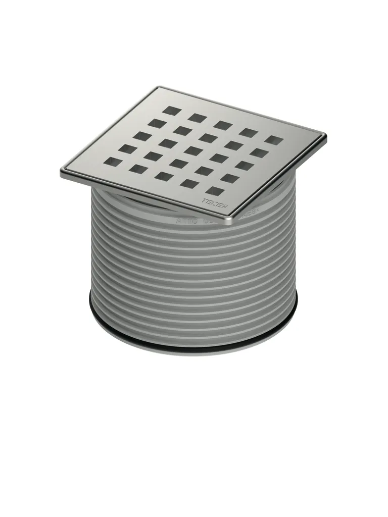 drainpoint S Rostrahmen Edelstahl, 100 mm, Designrost ″quadratum″ drainpoint S Rostrahmen Edelstahl, 100 mm, Designrost ″quadratum″