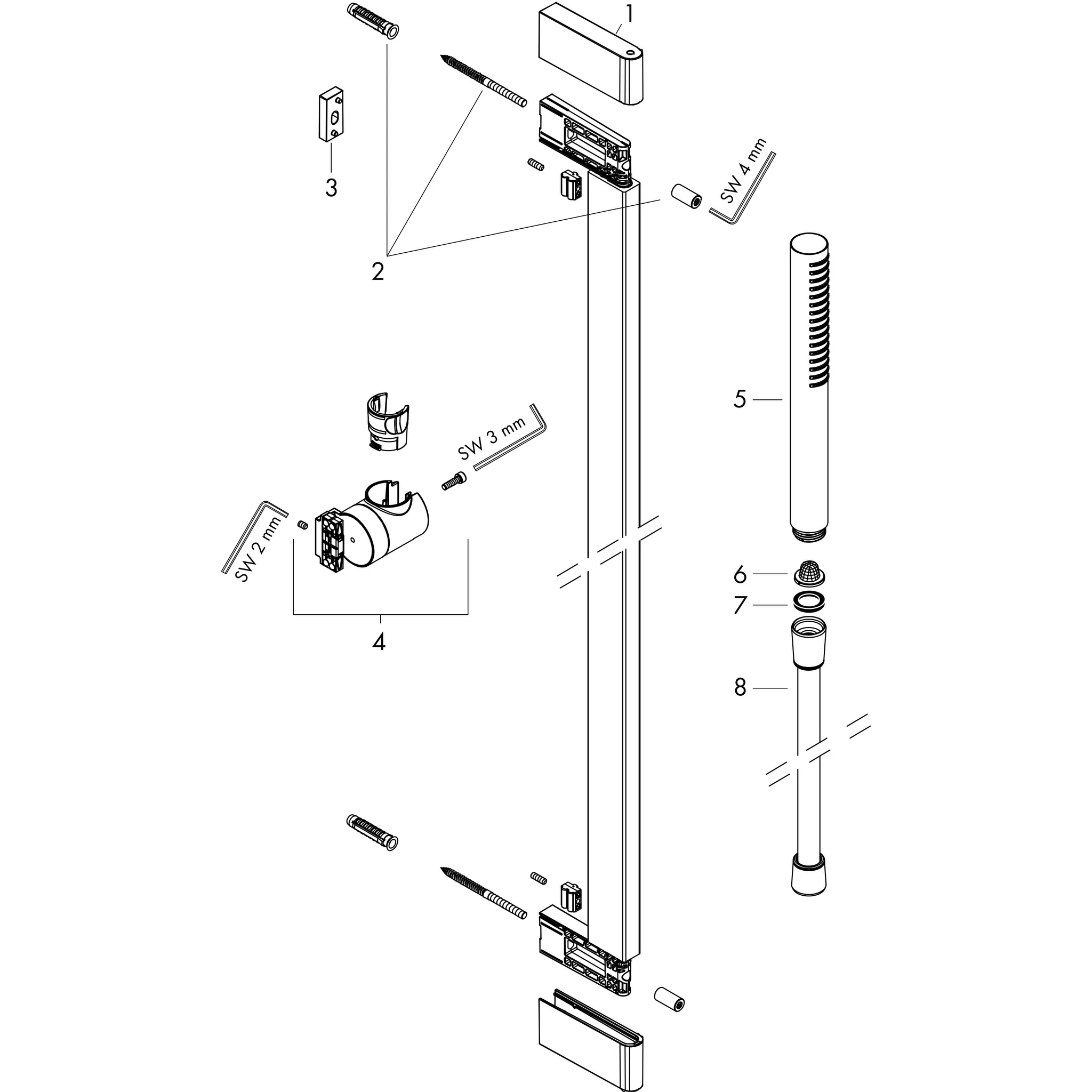Pulsify S Brauseset 100 1jet EcoSmart mit Brausestange 90 cm Chrom Pulsify S Brauseset 100 1jet EcoSmart mit Brausestange 90 cm Chrom