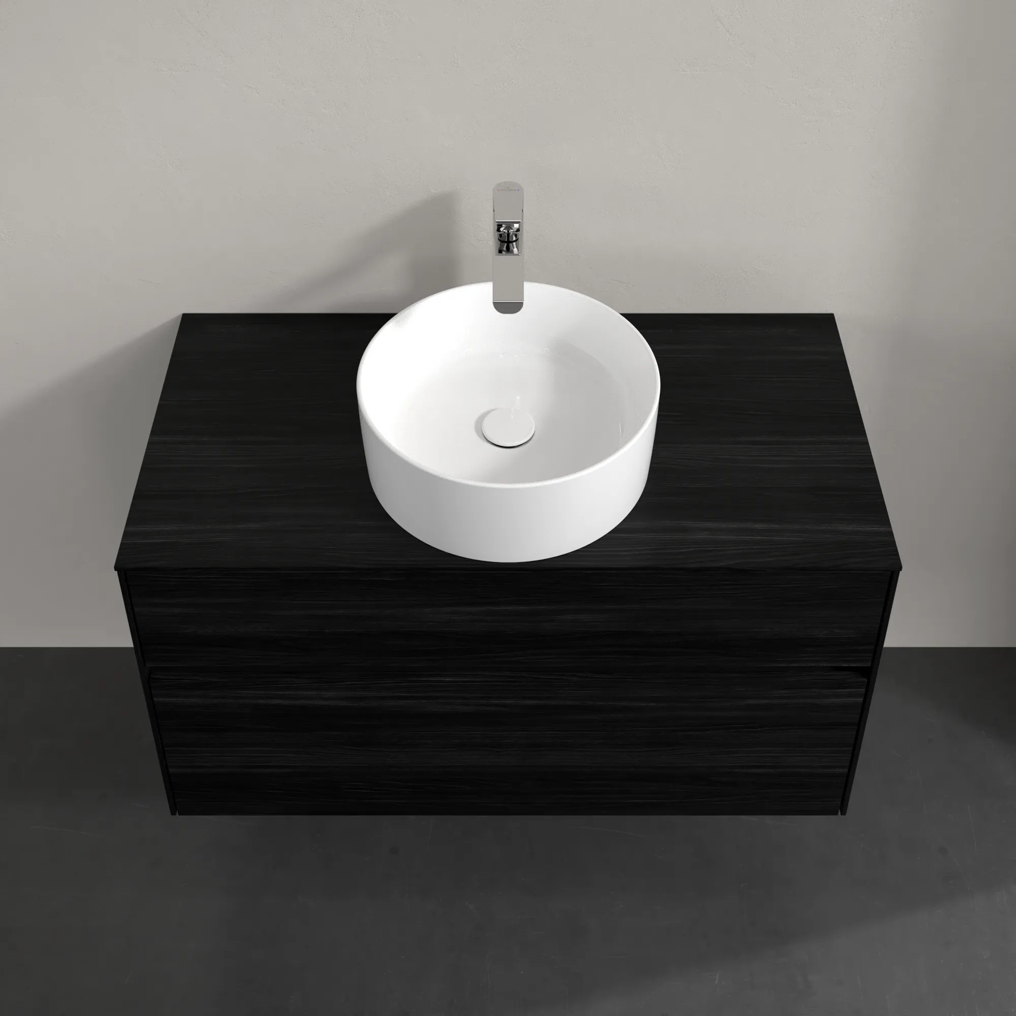 Villeroy & Boch Waschtischunterschrank „Collaro“ für Schrankwaschtisch 100 × 54,8 × 50 cm 2 Auszüge / Schubladen, Waschbecken mittig