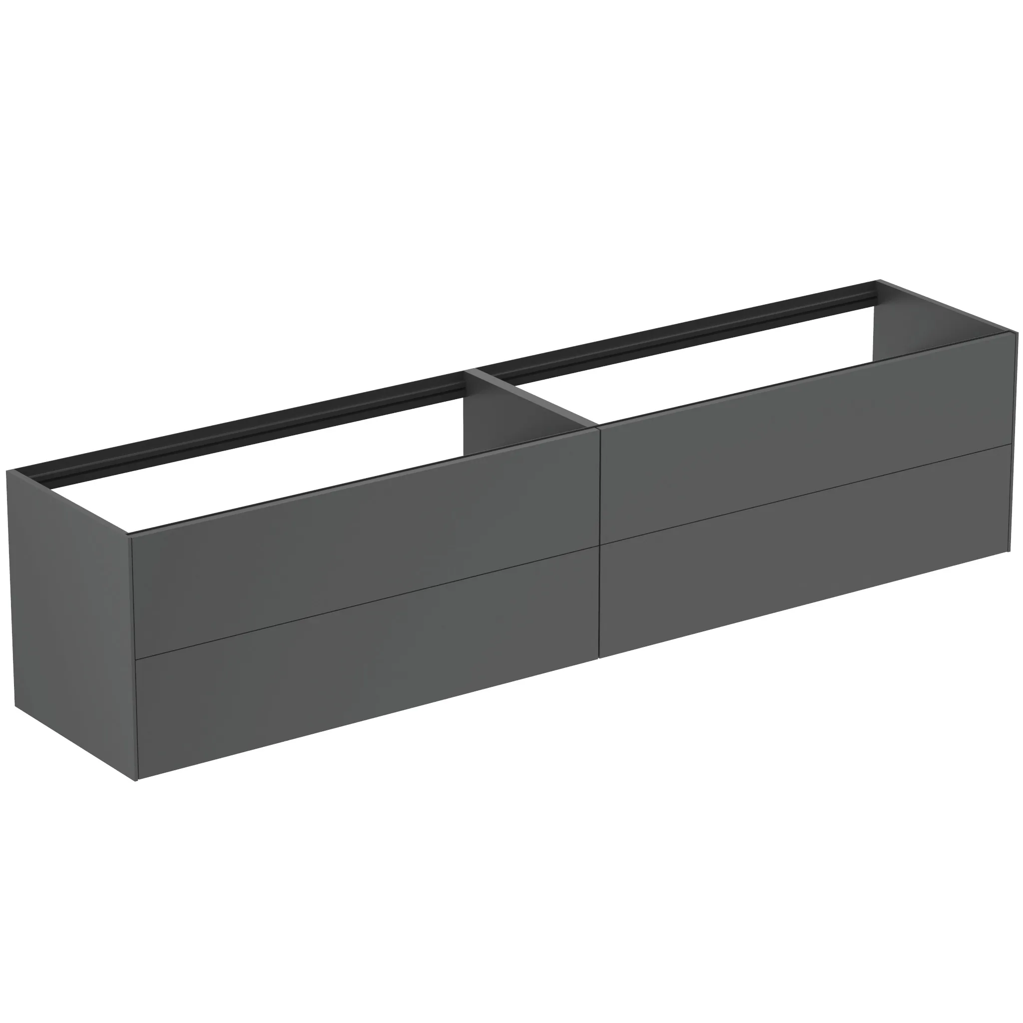 Ideal Standard Waschtischunterschrank „Conca“ 238,5 × 54 × 50,5 cm Anthrazit matt lackiert Ideal Standard Waschtischunterschrank „Conca“ 238,5 × 54 × 50,5 cm Anthrazit matt lackiert