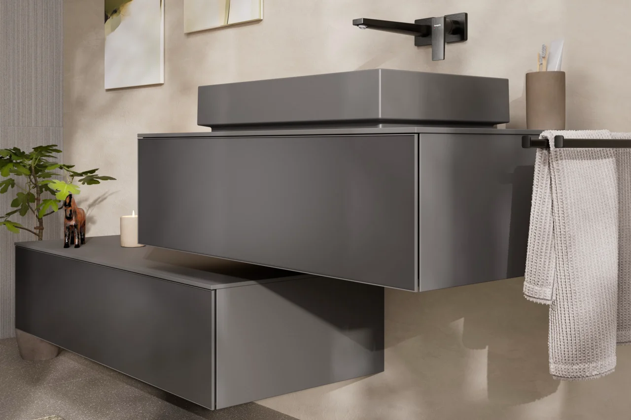 Hansgrohe Metropol Einhebel-Waschtischmischer Unterputz, Brushed Black Chrome, Ausladung 225 mm