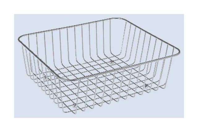 Drahtkorb Zubehör 833100, 390 x 280 mm, aus Edelstahl, Edelstahl
