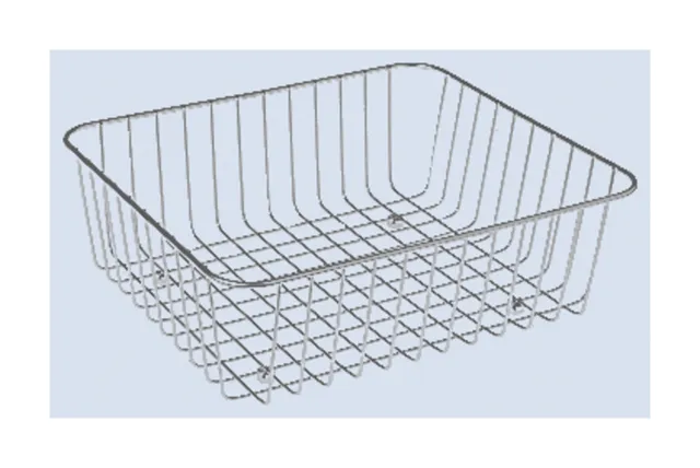 Drahtkorb Zubehör 833100, 390 x 280 mm, aus Edelstahl, Edelstahl Drahtkorb Zubehör 833100, 390 x 280 mm, aus Edelstahl, Edelstahl
