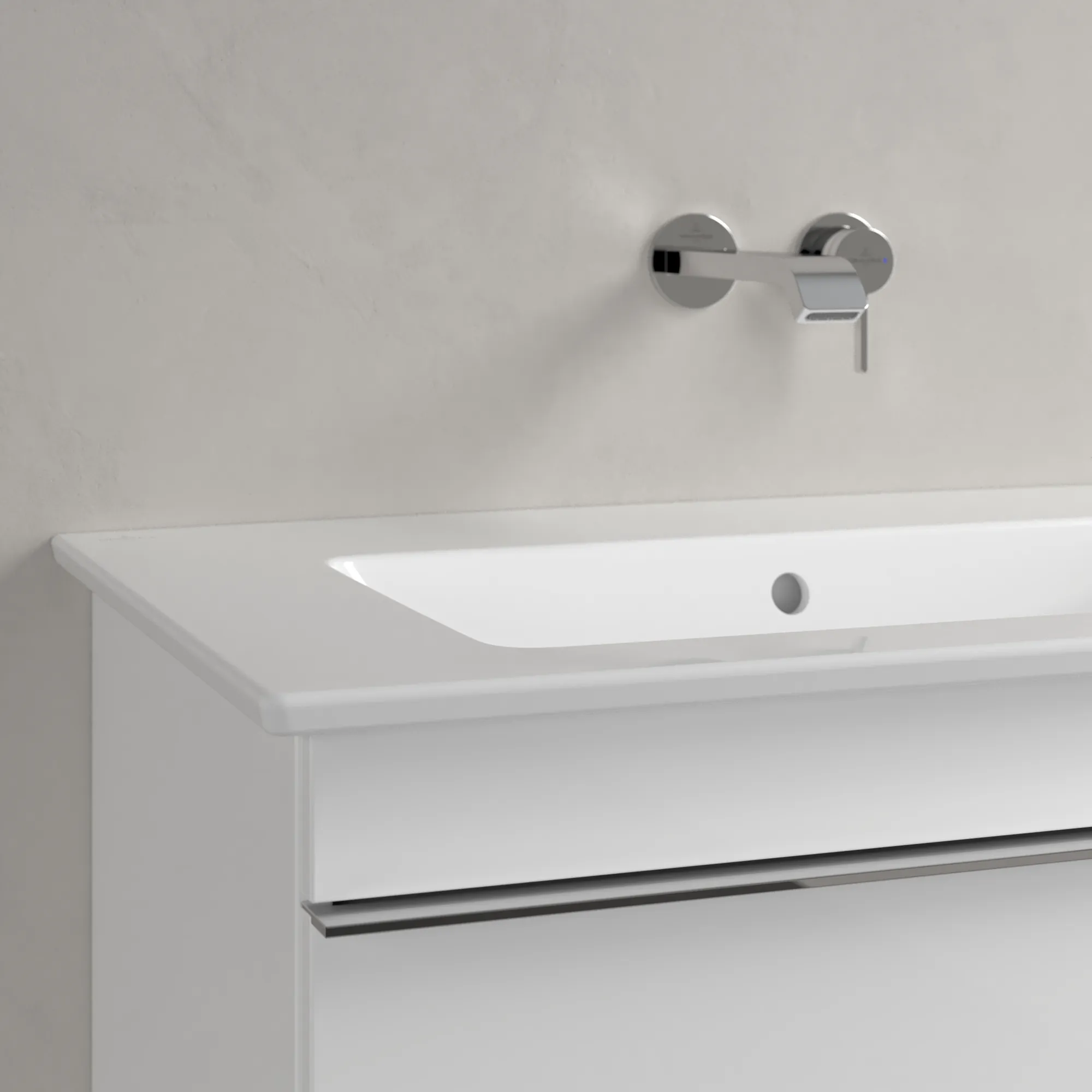 Villeroy & Boch Wandwaschtisch „Venticello“ 800 × 500 × 165 mm, für Becken mittig, ohne Hahnlochbohrung in Weiß Alpin Villeroy & Boch Wandwaschtisch „Venticello“ 800 × 500 × 165 mm, für Becken mittig, ohne Hahnlochbohrung in Weiß Alpin