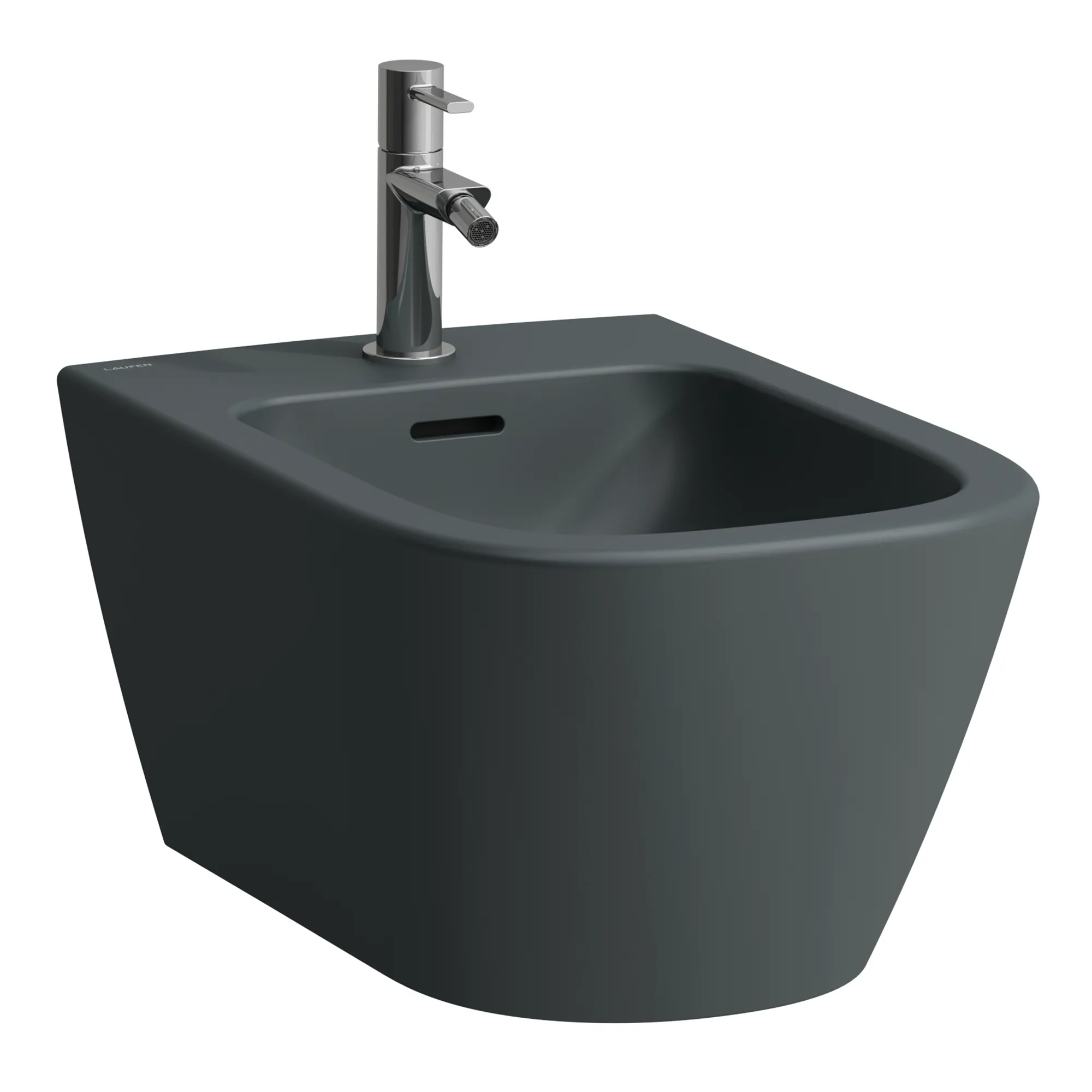 Laufen Wandbidet Advanced MEDA, graphit matt, 1206 x 360 x 270 mm, 1 Hahnloch mit Überlauf, verdeckte Befestigung