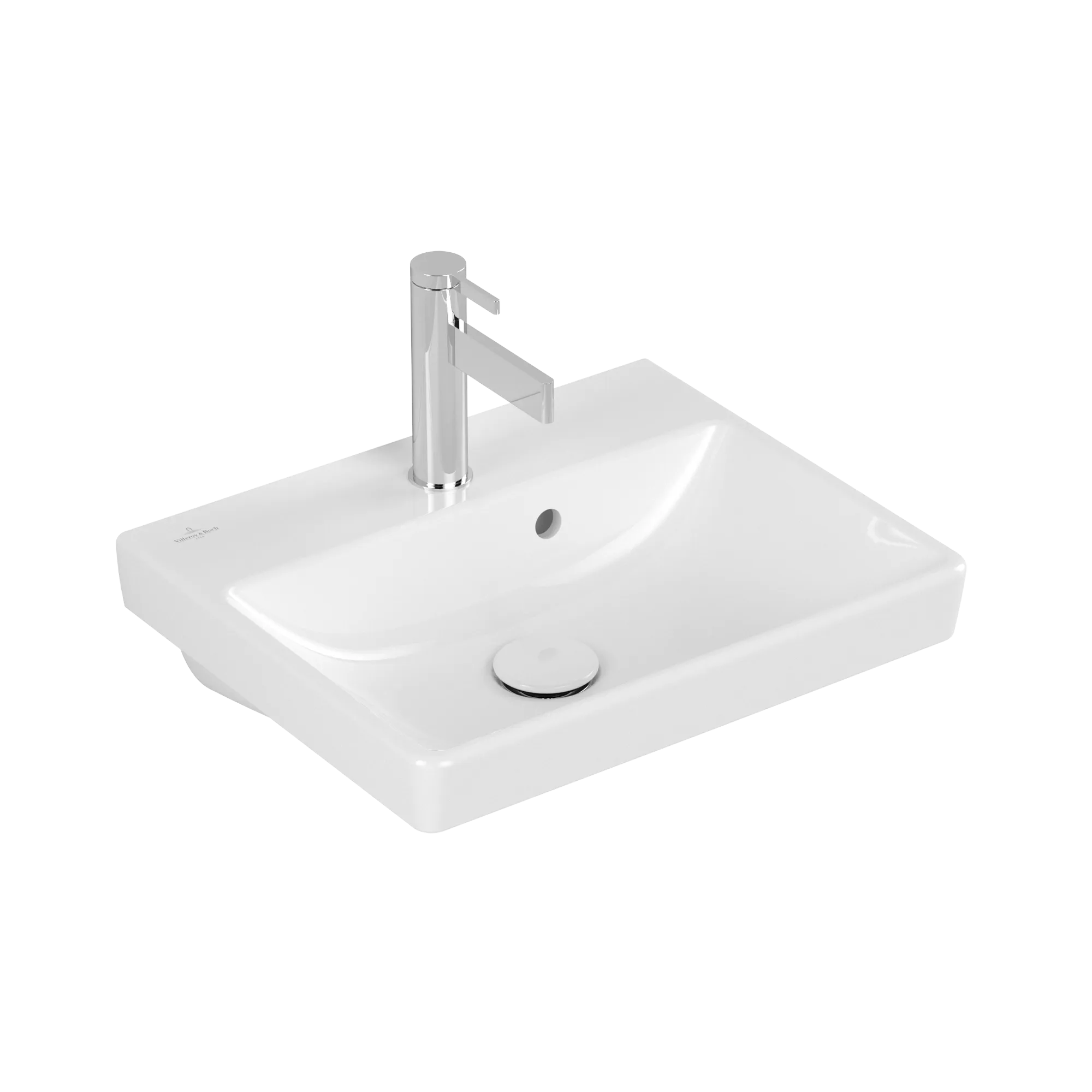 Villeroy & Boch Handwaschbecken „Avento“ 450 × 370 × 150 mm, für Becken mittig, mit Hahnlochbohrung, Hahnlochposition mittig in Weiß Alpin Becken: mittig / Farbe: Weiß Alpin / Größe: 45 × 37 cm / Hahnlochbohrung: mit 1×1 Hahnlochbohrung / Hahnlochposition: mittig / Oberflächenveredelung: ohne Oberflächenveredelung / Überlauf: mit Überlauf Villeroy & Boch Handwaschbecken „Avento“ 450 × 370 × 150 mm, für Becken mittig, mit Hahnlochbohrung, Hahnlochposition mittig in Weiß Alpin Becken: mittig / Farbe: Weiß Alpin / Größe: 45 × 37 cm / Hahnlochbohrung: mit 1×1 Hahnlochbohrung / Hahnlochposition: mittig / Oberflächenveredelung: ohne Oberflächenveredelung / Überlauf: mit Überlauf