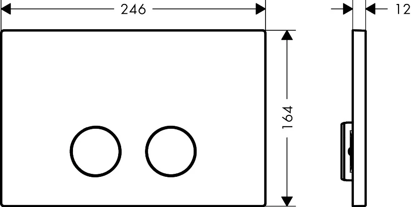 AXOR FlushPlate Drückerplatte für iFrame universal, Oberfläche: Chrom