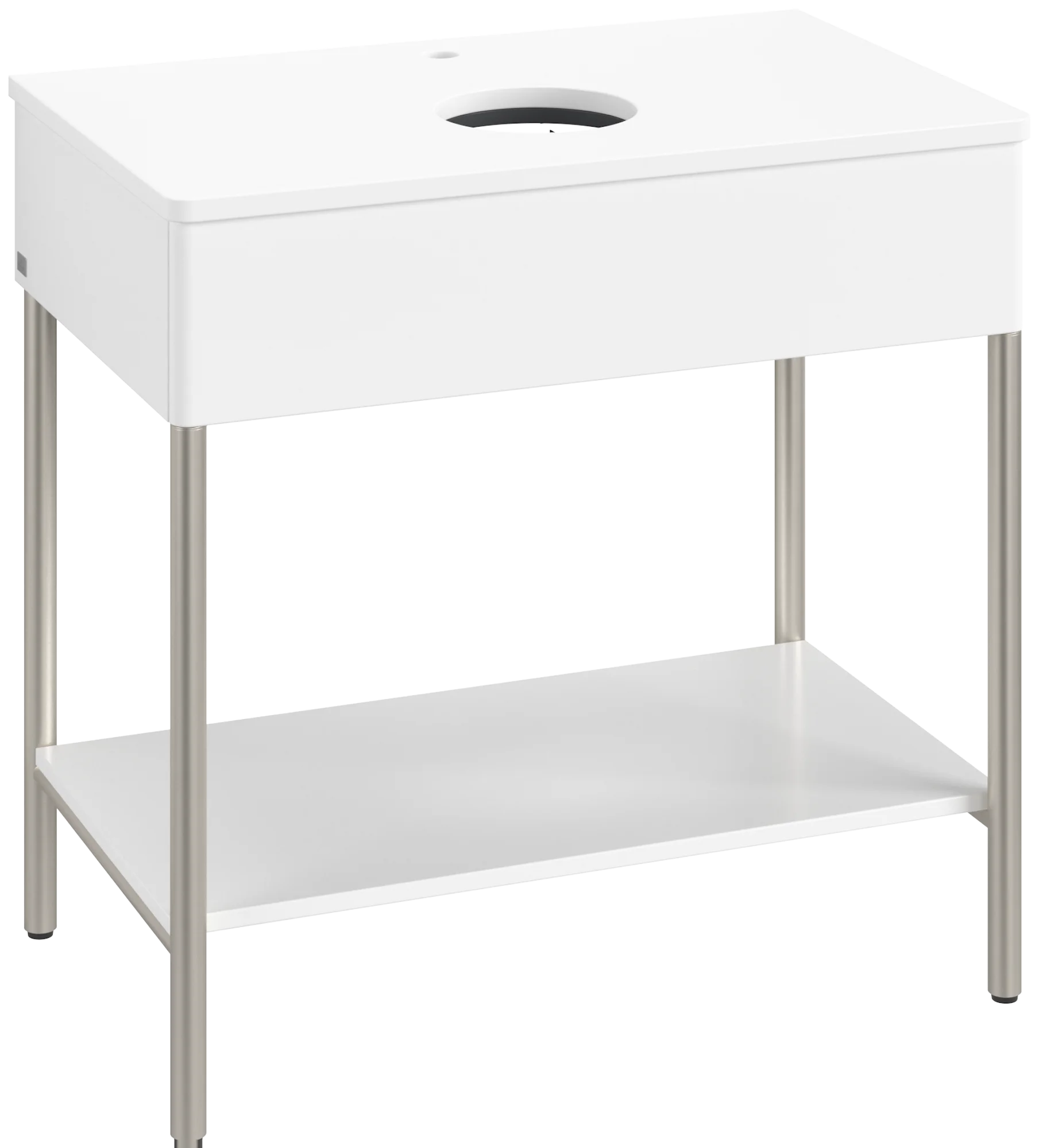 Villeroy & Boch Waschbeckenunterschrank Artis K63050MT, Eckig White Matt Lacquer, 800x782x500mm, mit Metallgestell und Push-to-open Funktion