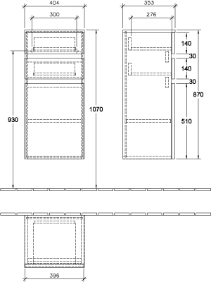 Villeroy & Boch Seitenschrank „Legato“ 40 × 87 × 35 cm