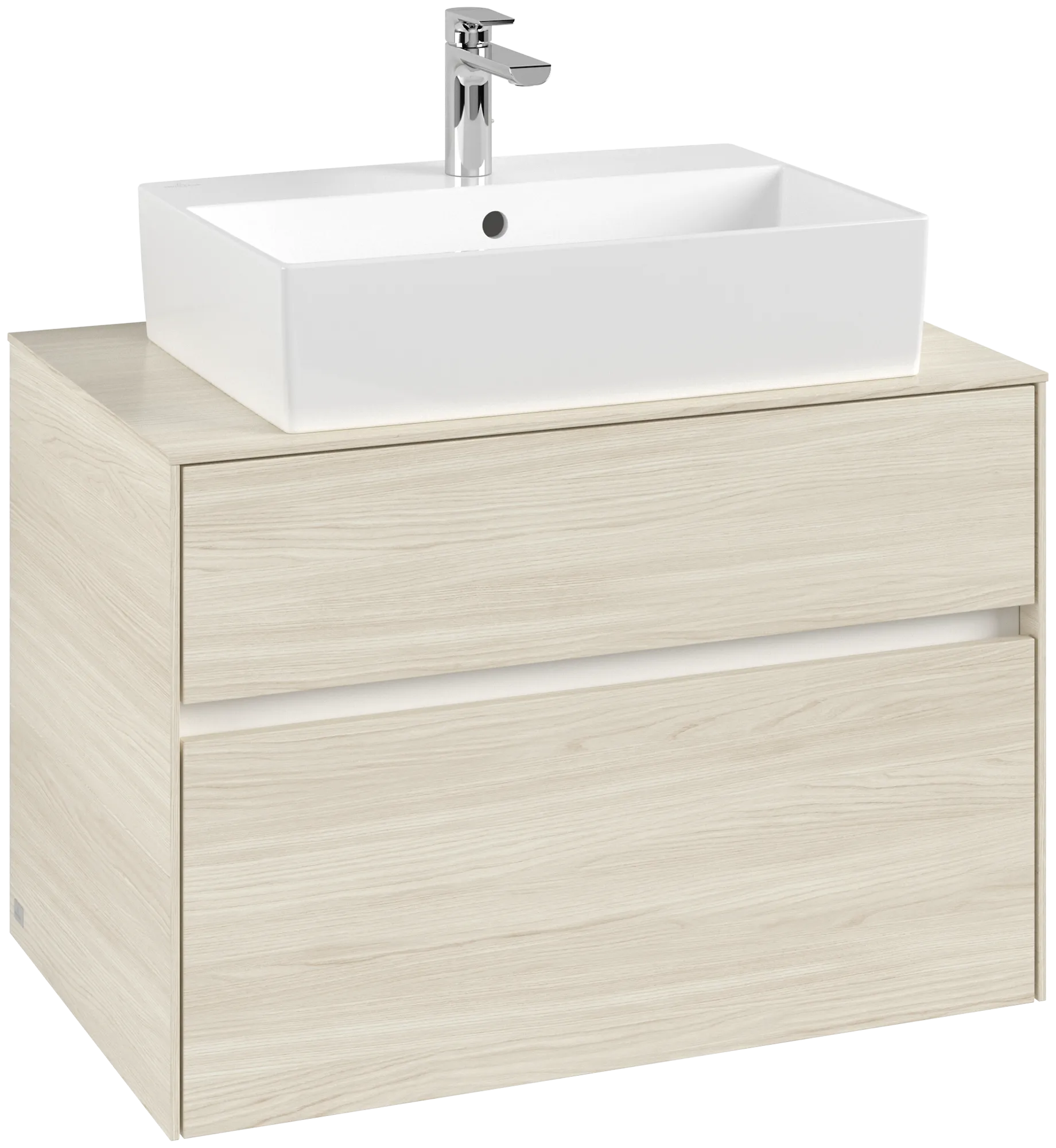 Villeroy & Boch Waschbeckenunterschrank Collaro, eckig, White Oak, 800 x 548 x 500 mm, mit Absenkautomatik Villeroy & Boch Waschbeckenunterschrank Collaro, eckig, White Oak, 800 x 548 x 500 mm, mit Absenkautomatik