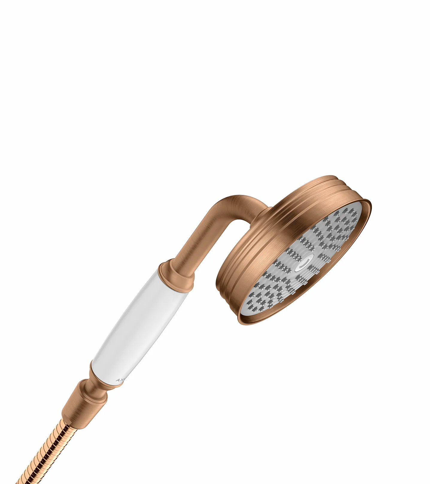 Hansgrohe AXOR Montreux Handbrause BBR, 100 mm Brausekopfgröße, RainAir Strahlart, grau, QuickClean, max. Durchflussmenge 16 l/min bei 3 bar, für Durchlauferhitzer geeignet Hansgrohe AXOR Montreux Handbrause BBR, 100 mm Brausekopfgröße, RainAir Strahlart, grau, QuickClean, max. Durchflussmenge 16 l/min bei 3 bar, für Durchlauferhitzer geeignet