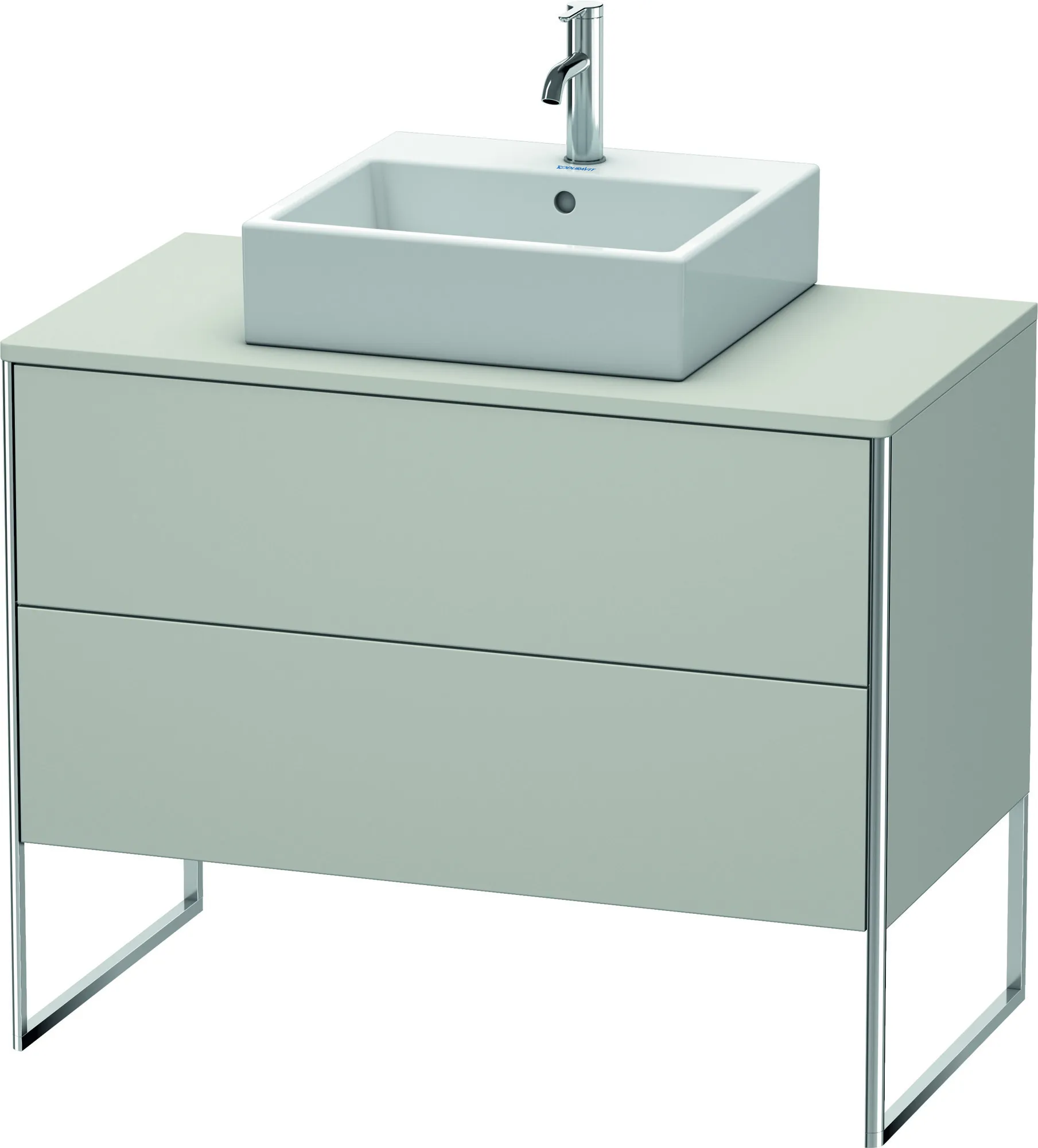Duravit Waschtischunterschrank bodenstehend „XSquare“ 100 × 77,8 × 54,8 cm Betongrau Matt Duravit Waschtischunterschrank bodenstehend „XSquare“ 100 × 77,8 × 54,8 cm Betongrau Matt