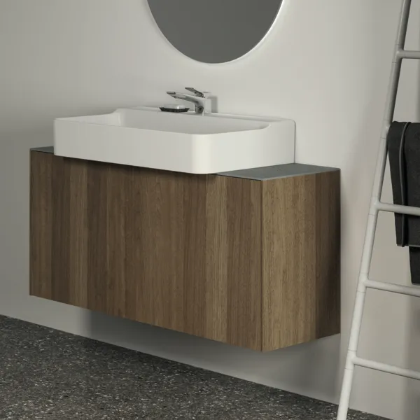 Ideal Standard Waschtischunterschrank „Conca“ 120 × 54 × 37,3 cm Walnuss dunkel Furnier Ideal Standard Waschtischunterschrank „Conca“ 120 × 54 × 37,3 cm Walnuss dunkel Furnier