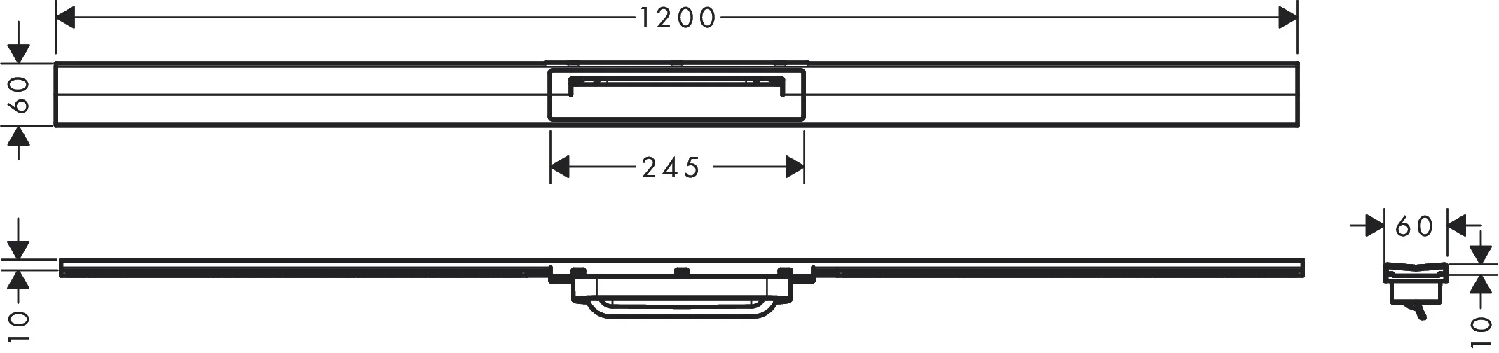 Hansgrohe RainDrain Flex Duschrinne 1200 mm, Chrom, zweiseitig montierbar, höhenverstellbar, bis zu 60 l/min Ablaufleistung Hansgrohe RainDrain Flex Duschrinne 1200 mm, Chrom, zweiseitig montierbar, höhenverstellbar, bis zu 60 l/min Ablaufleistung