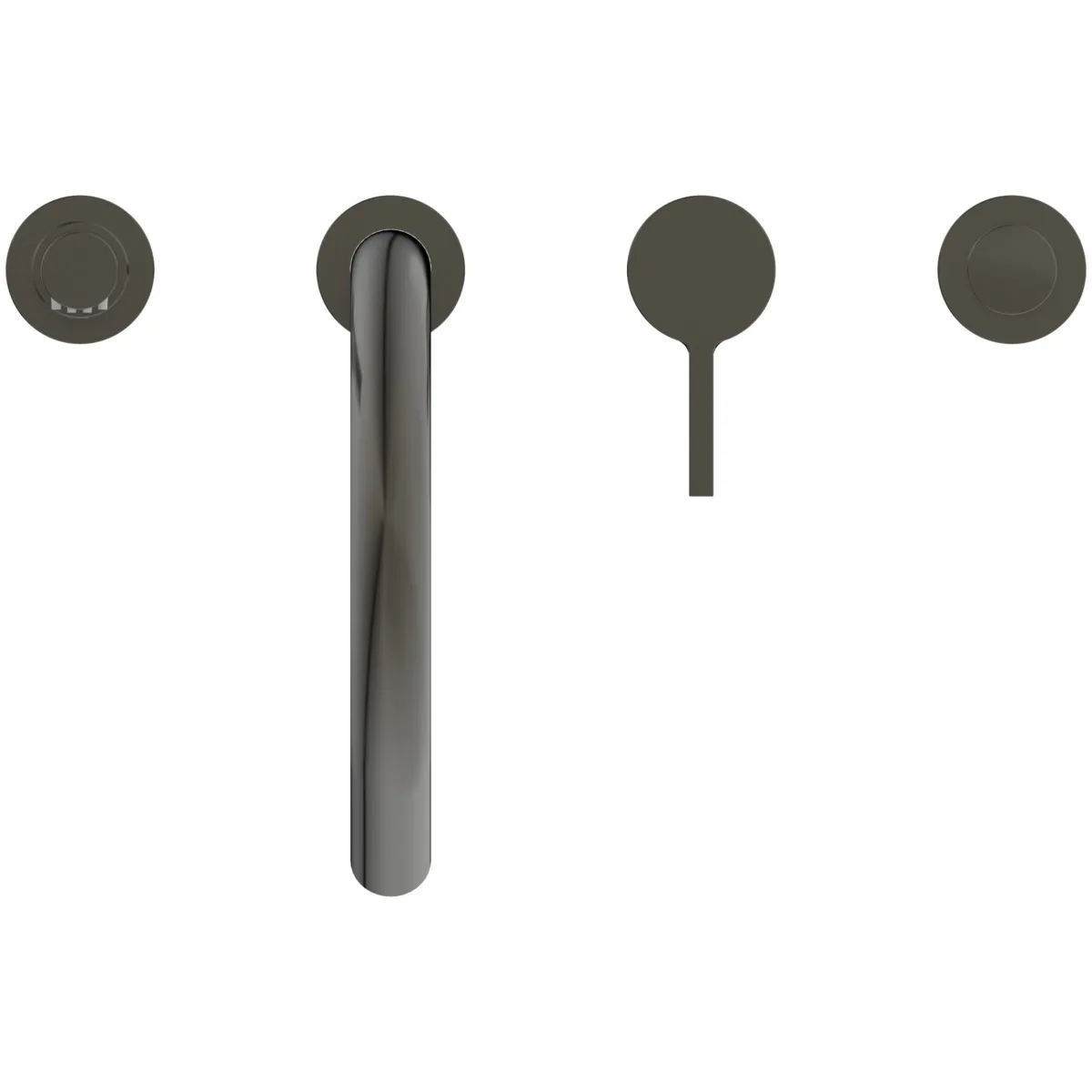 Ideal Standard Joy Armaturen JOY Atelier Collections Joy Arm 4-Loch Wannenrandarmatur mit Auslauf Stab-Handbrause Umsteller Magnetic Grey