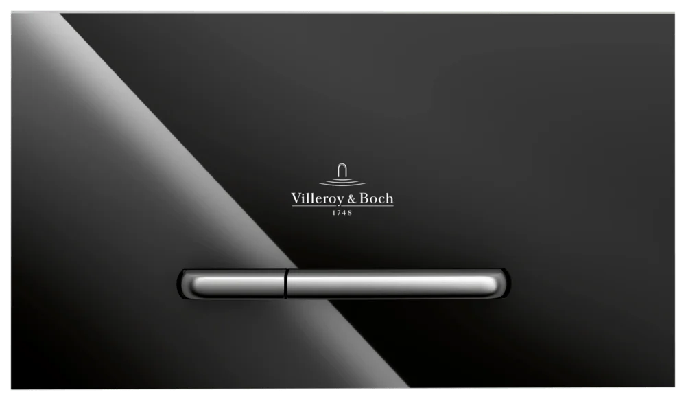 Villeroy & Boch ViConnect WC-Betätigungsplatte Glass Glossy Black Villeroy & Boch ViConnect WC-Betätigungsplatte Glass Glossy Black