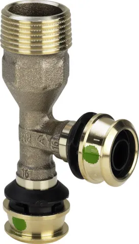 Viega „Raxofix“ T-Stück mit 2 Muffen und Außengewinde 3/4″ × 20 mm × 20 mm Viega „Raxofix“ T-Stück mit 2 Muffen und Außengewinde 3/4″ × 20 mm × 20 mm
