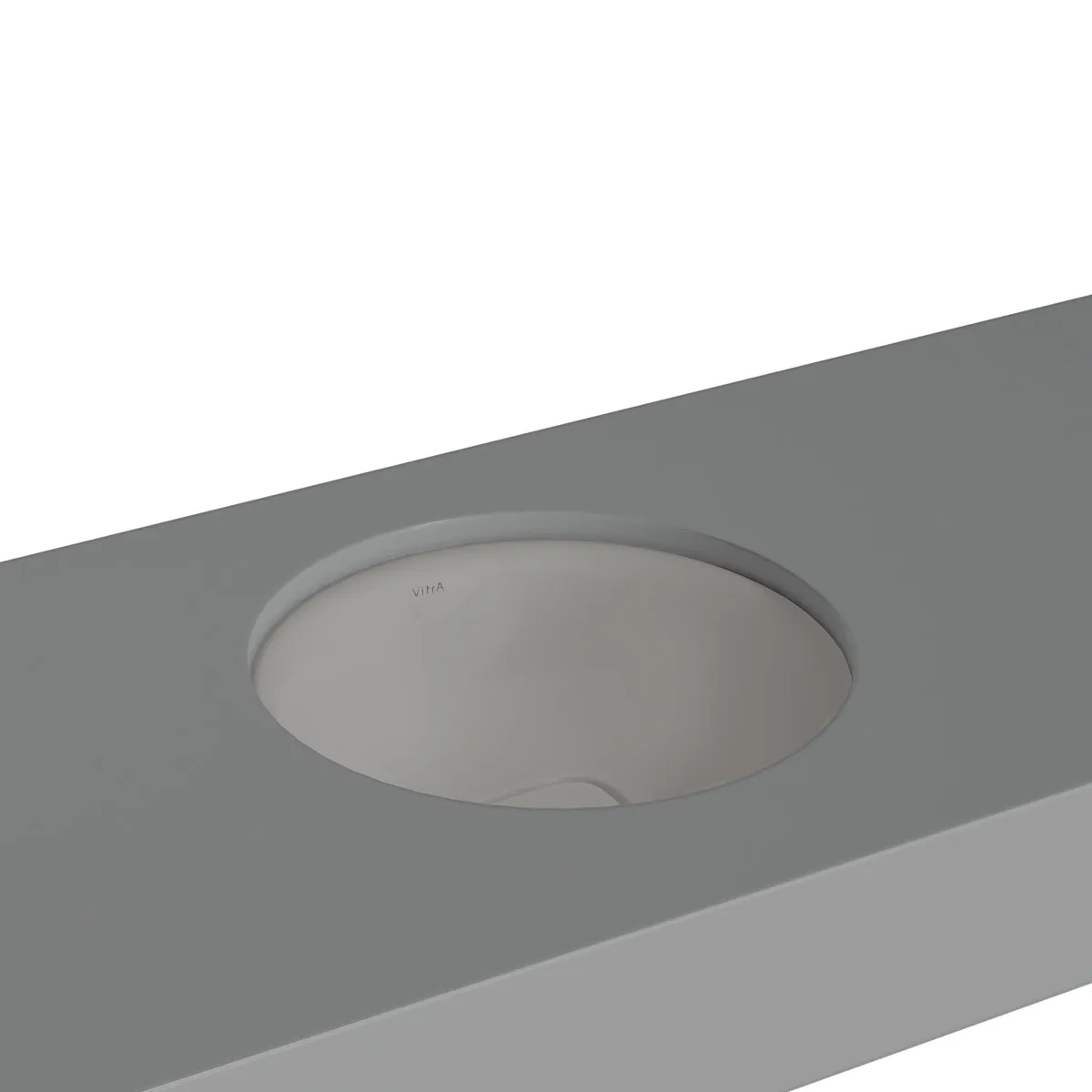 VitrA New Metropole Unterbauwaschtisch rund 40 cm, Steingrau Matt