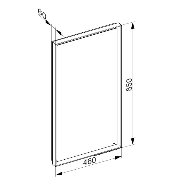 Royal Lumos 14597171000 Lichtspiegel Royal Lumos 460 × 850 × 60 mm silber-eloxiert