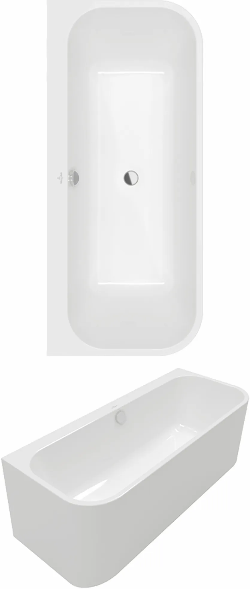 Villeroy & Boch Badewanne „Architectura“ vorwand rechteck 170 × 75 cm, mittig