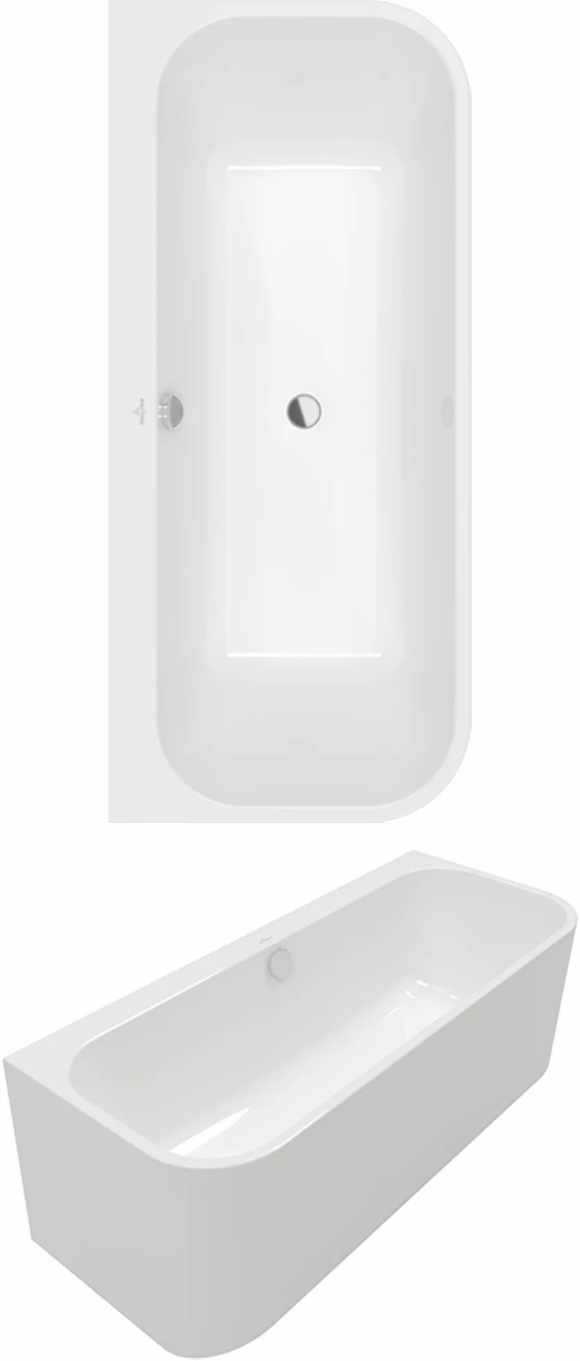 Villeroy & Boch Vorwand-Badewanne Architectura, 1700x750 mm, weiß Alpin, 575 mm Höhe, 420 mm Innentiefe
