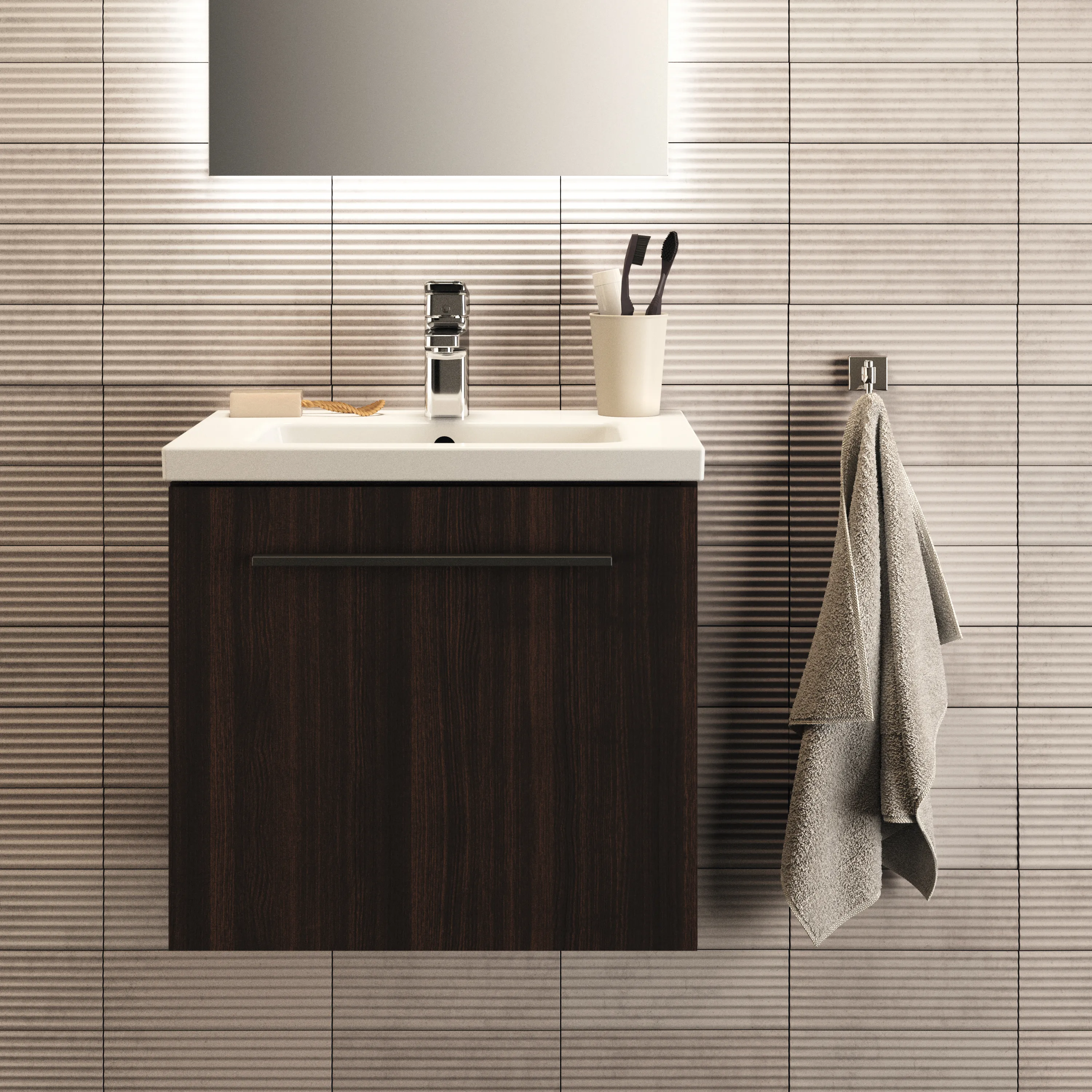 Ideal Standard Waschtischunterschrank „i.lifeS“ 50 × 44 × 37,5 cm Coff ee Oak