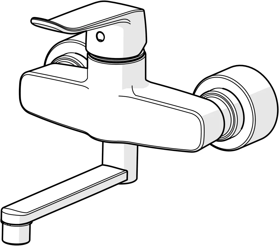 HansaCLINICA EHM WT-Batt. HansaCLINICA 0151 Bed.he. lang Ausld. 227 mm DN15 chr HansaCLINICA EHM WT-Batt. HansaCLINICA 0151 Bed.he. lang Ausld. 227 mm DN15 chr
