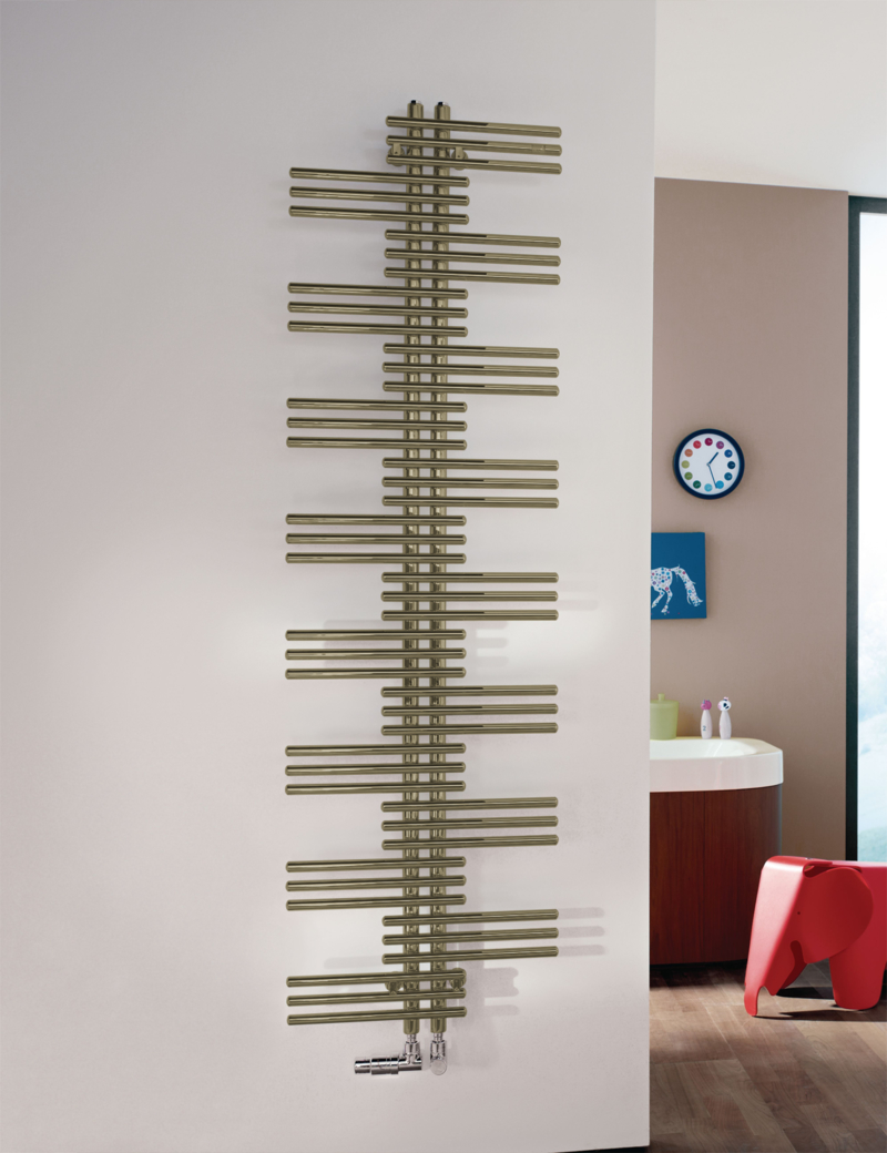 Zehnder Yucca YSE/YAE elektrischer Design-Heizkörper, 1365x95x800mm, RAL 7034