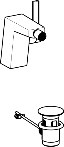 HansaLOFT Bidetarmatur Einhebelmischer HansaLOFT 5758 Zugstangenablaufgarnitur Ausladung 141 mm DN15 Chrom