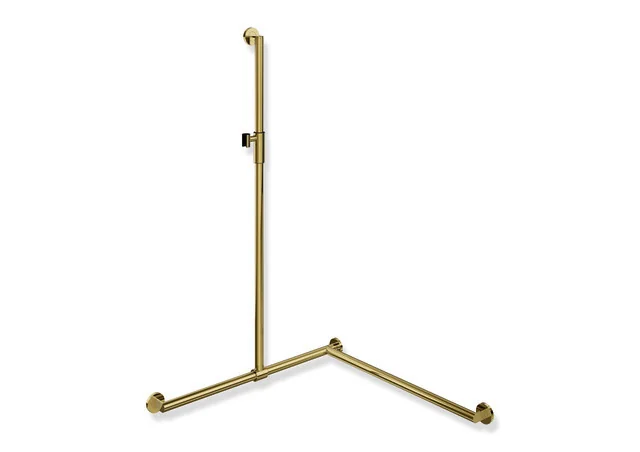 HEWI Duschhandlauf System 900, PVD-beschichtet in Gold glänzend, 1250 mm senkrecht, 800 mm waagerecht, 32 mm Durchmesser HEWI Duschhandlauf System 900, PVD-beschichtet in Gold glänzend, 1250 mm senkrecht, 800 mm waagerecht, 32 mm Durchmesser