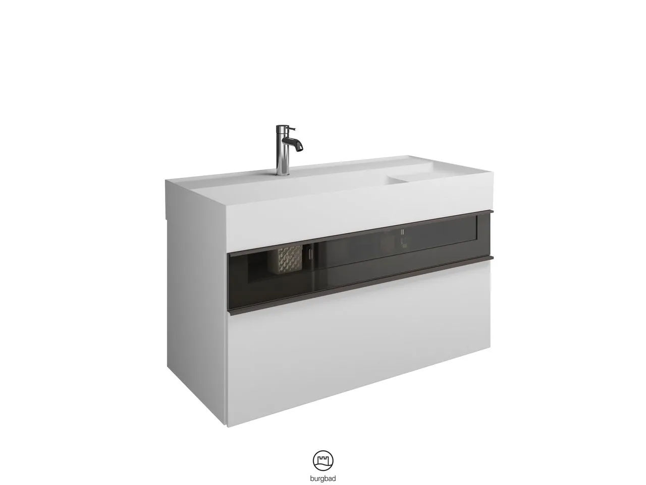 burgbad Yumo PG1 Mi-Waschtisch inkl. WTU (SFKL102), 470x1015x610 burgbad Yumo PG1 Mi-Waschtisch inkl. WTU (SFKL102), 470x1015x610