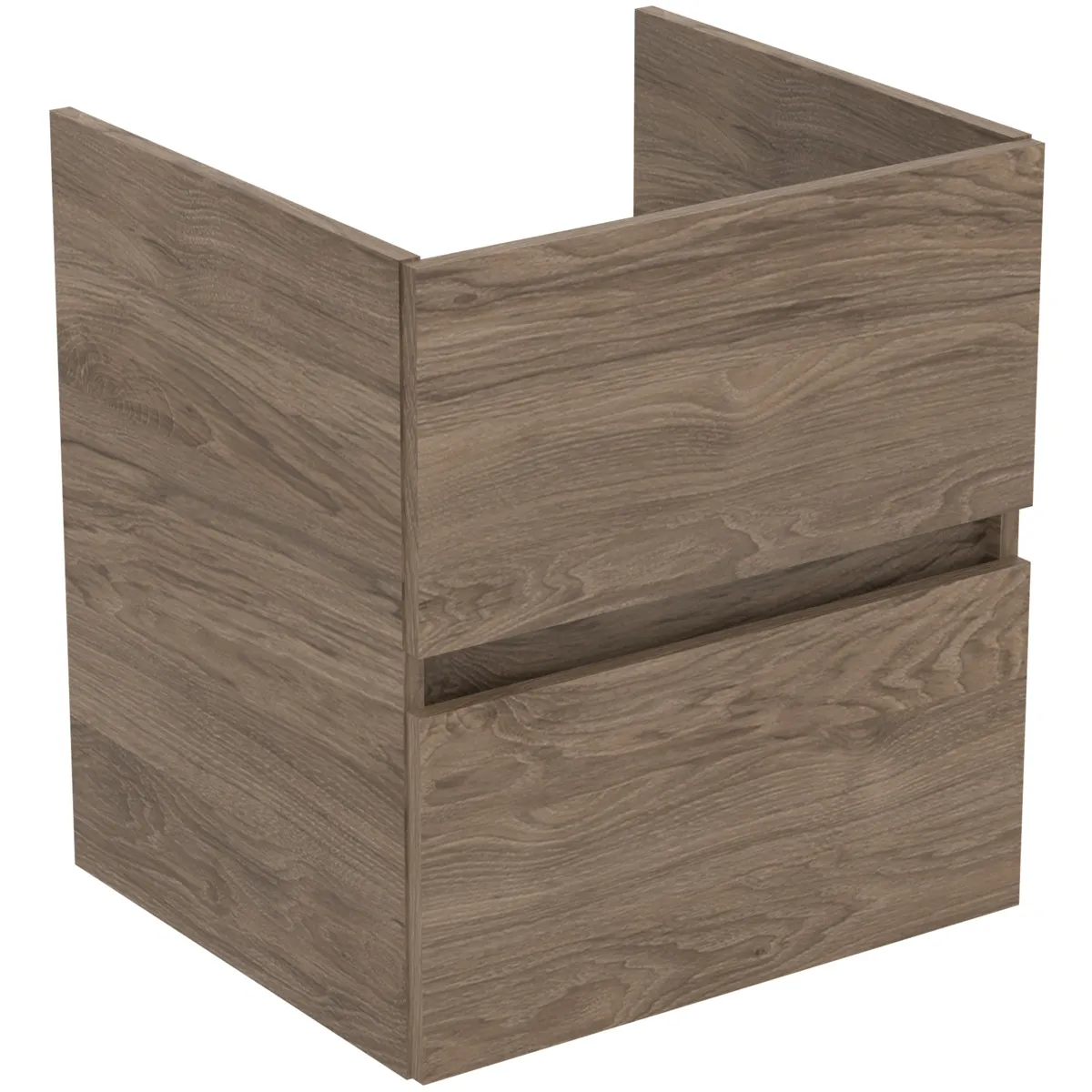 Ideal Standard Waschtischunterschrank „Eurovit+“ 50 × 55 × 44 cm Nussbaum geflammt Ideal Standard Waschtischunterschrank „Eurovit+“ 50 × 55 × 44 cm Nussbaum geflammt