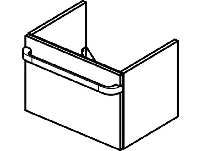 Ideal Standard Front Tonic II Auszugsfront, 500 mm, Hochglanz hellbraun lackiert