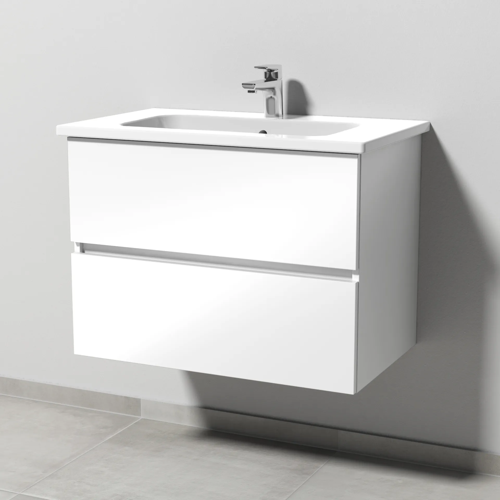 Sanipa Solo One Euphoria Set - Waschtischunterbau mit 2 Auszügen, 555x740x450 mm, Weißen-Glanz, Keramik-Waschtisch Euphoria in Weiß-Alpin Sanipa Solo One Euphoria Set - Waschtischunterbau mit 2 Auszügen, 555x740x450 mm, Weißen-Glanz, Keramik-Waschtisch Euphoria in Weiß-Alpin