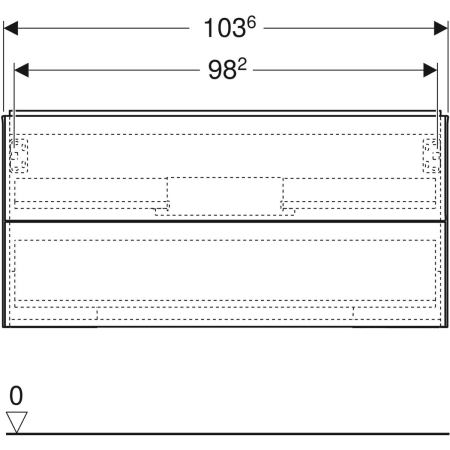 Geberit Waschtischunterschrank „ONE“ weiß / lackiert matt Geberit Waschtischunterschrank „ONE“ weiß / lackiert matt