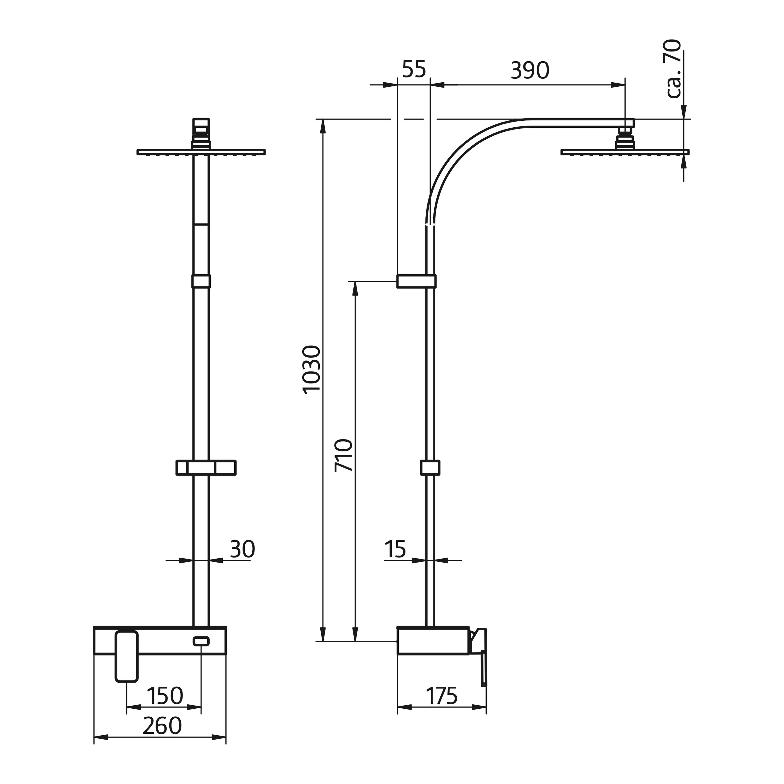HSK Shower-Set Umsteller „RS 500 AquaSwitch Mix“ mit Einhebelmischer Ausladung 390 mm in weiß / chrom HSK Shower-Set Umsteller „RS 500 AquaSwitch Mix“ mit Einhebelmischer Ausladung 390 mm in weiß / chrom