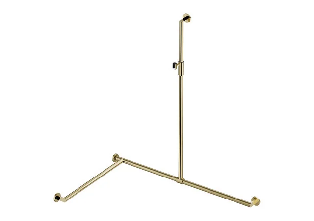 HEWI System 900 Duschhandlauf, links, 1250mm senkrecht, 1185mm waagerecht, PVD Messing HEWI System 900 Duschhandlauf, links, 1250mm senkrecht, 1185mm waagerecht, PVD Messing