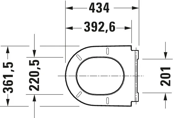 Duravit WC-Sitz „D-Neo“ 37,6 × 44,1 × 4,3 cm