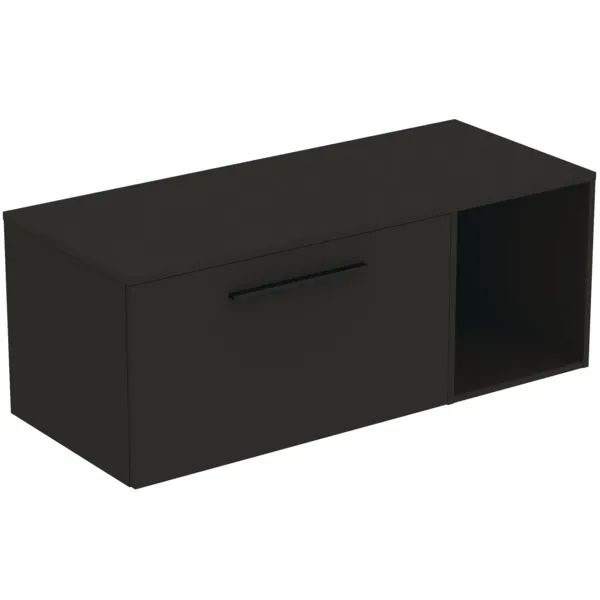 Ideal Standard i.life B 120cm Möbel-Set 1 Auszug Griff Schwarz Carbongrau matt Ideal Standard i.life B 120cm Möbel-Set 1 Auszug Griff Schwarz Carbongrau matt