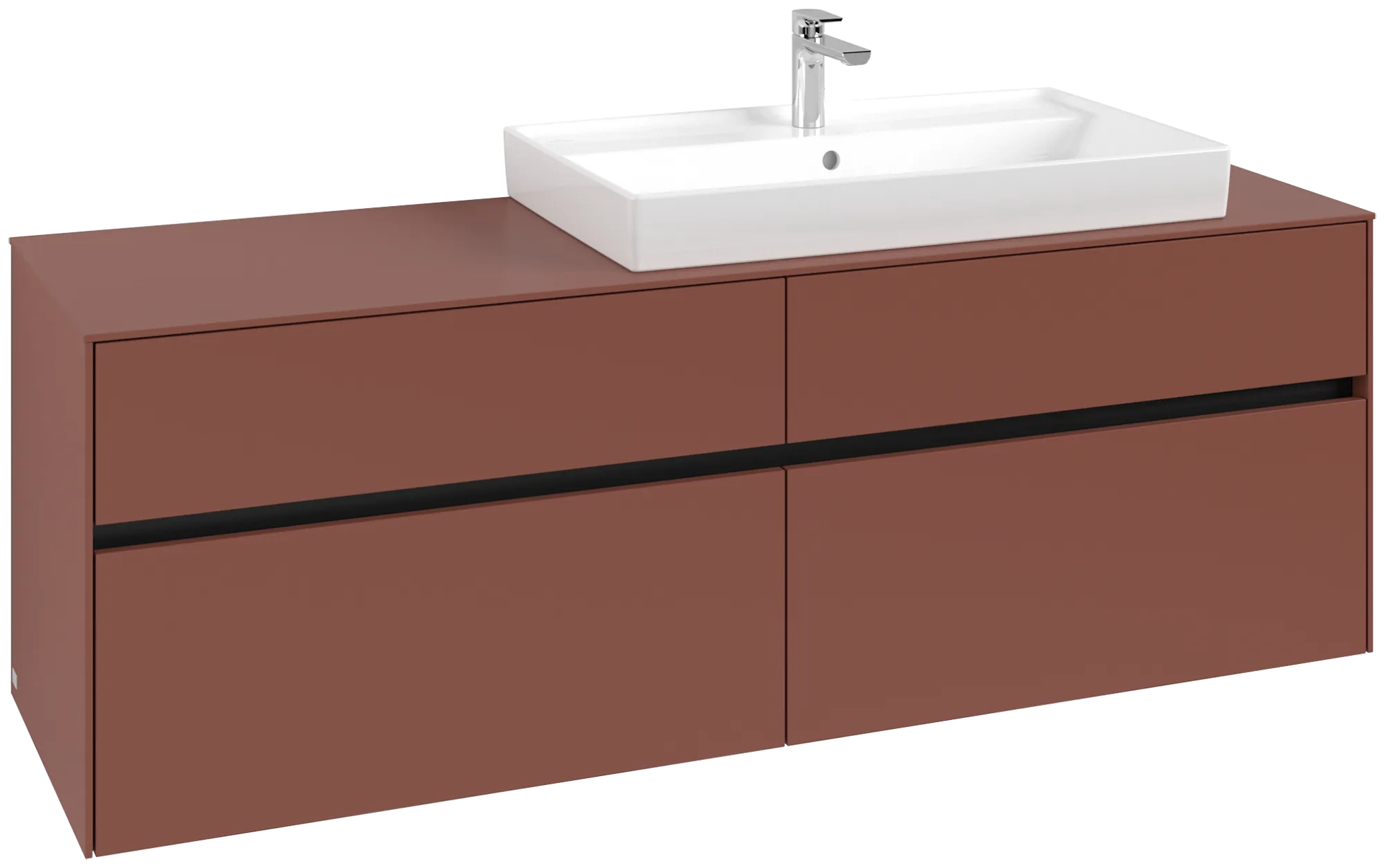 Villeroy & Boch Collaro Waschbeckenunterschrank C027B0, 1600x548x500mm, Wine Red