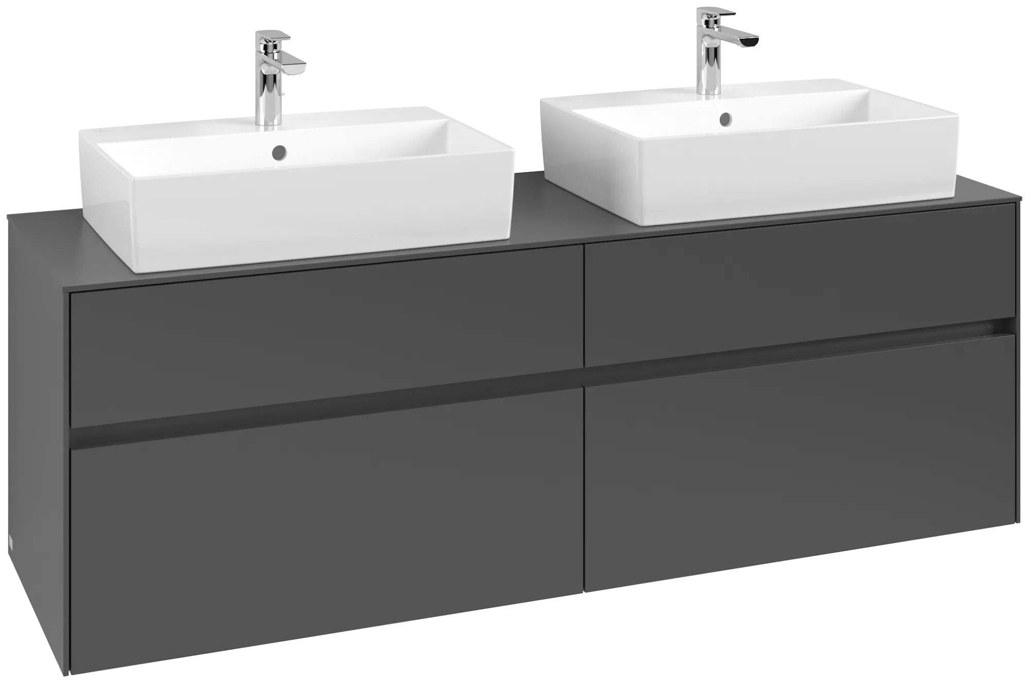 Villeroy & Boch Collaro Waschbeckenunterschrank C13700, 1600 x 548 x 500 mm, Graphite