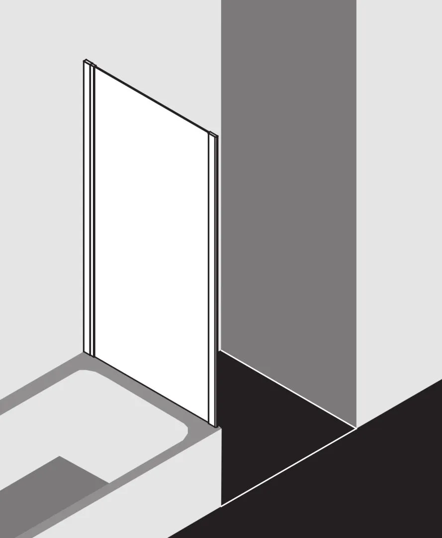 Kermi Duschdesign IBIZA 2000 Duschkabine, I2 TWO, Seitenwand verkürzt auf Badewanne, H 1600 mm, SW 680-710 mm Kermi Duschdesign IBIZA 2000 Duschkabine, I2 TWO, Seitenwand verkürzt auf Badewanne, H 1600 mm, SW 680-710 mm