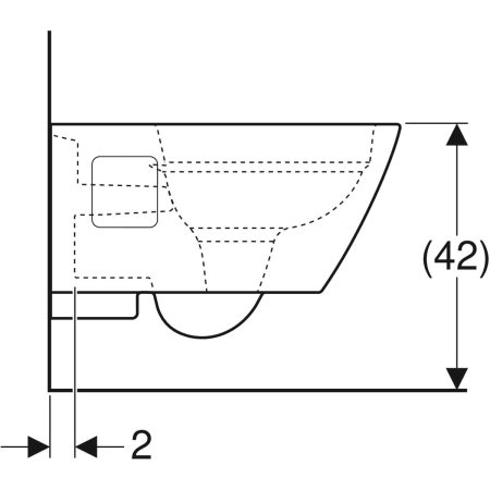 Wand-Tiefspül-WC „Renova Plan“ teilgeschlossene Form 35 × 33 × 54 cm in weiß alpin, ohne Spülrand Wand-Tiefspül-WC „Renova Plan“ teilgeschlossene Form 35 × 33 × 54 cm in weiß alpin, ohne Spülrand