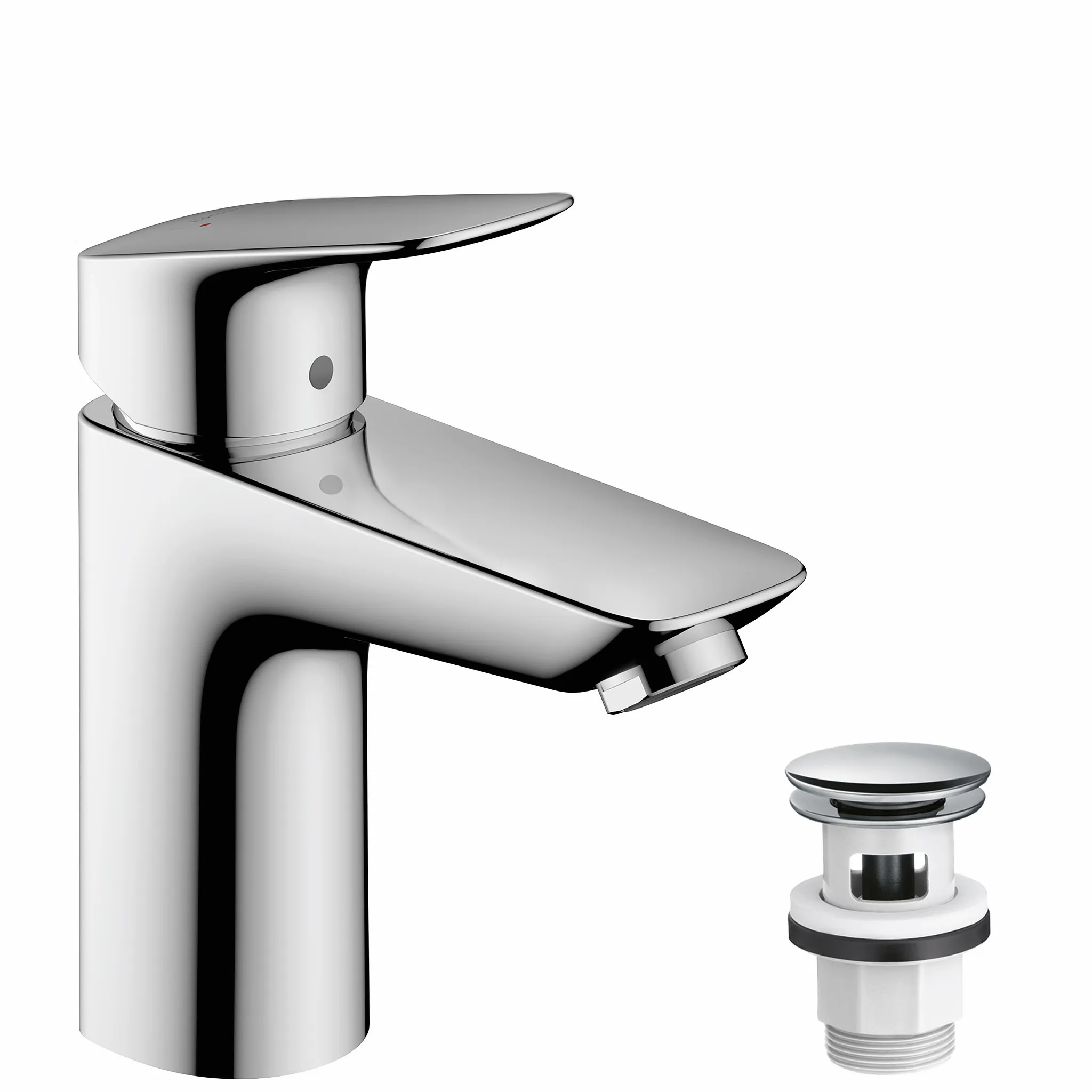 Hansgrohe Logis Einhebel-Waschtischmischer 100 mit Push-Open Ablaufgarnitur, Chrom Hansgrohe Logis Einhebel-Waschtischmischer 100 mit Push-Open Ablaufgarnitur, Chrom