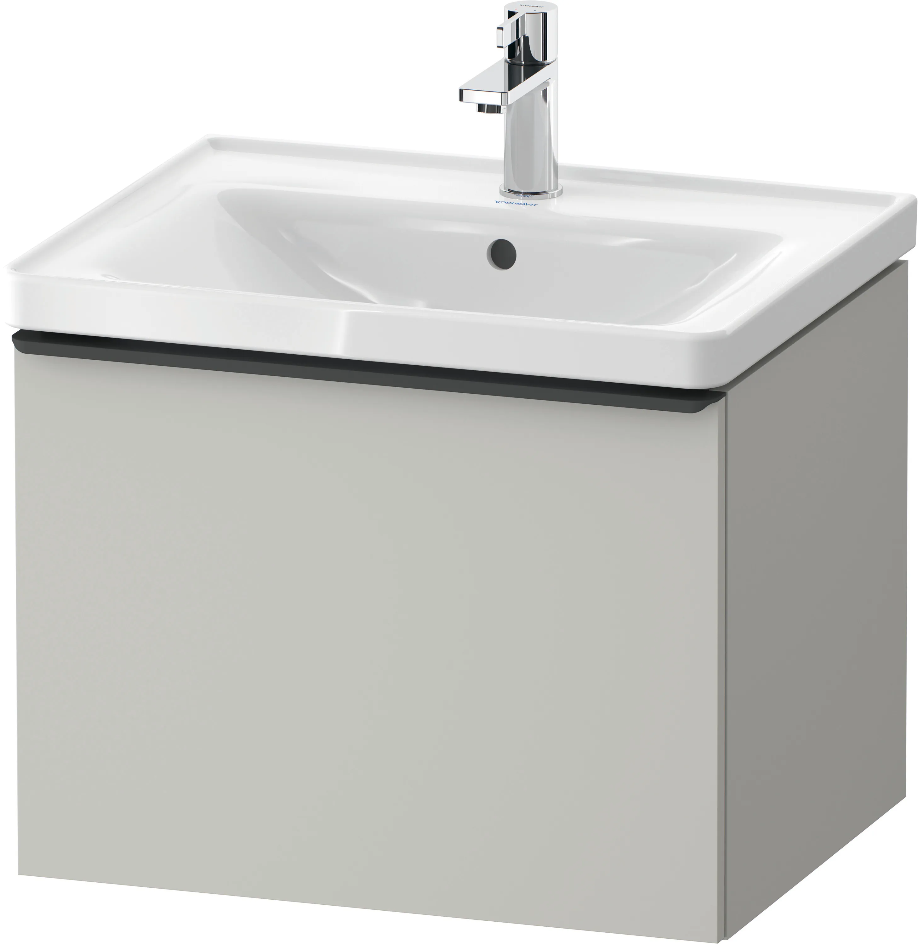 Duravit Waschtischunterschrank wandhängend „D-Neo“ 58,4 × 44 × 45,2 cm Betongrau Matt